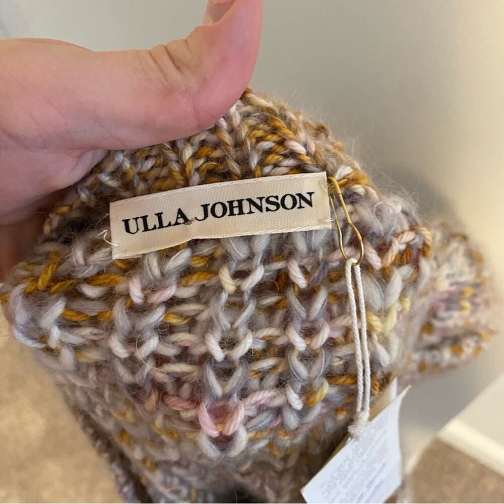 NWT Ulla Johnson Marled Wool Puff Sleeve Handmade Sweater M/L - Picture 13 of 16